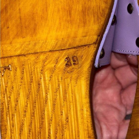 Seychelles Marine Layer Lavender Mules with Wooden Sole Women’s Sz 8/EU 39 - Picture 7 of 11